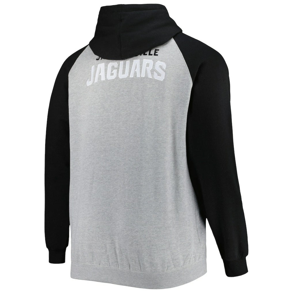 Big & Tall Fleece Raglan Full-Zip Hoodie Jacket - Jacksonville Jaguars
