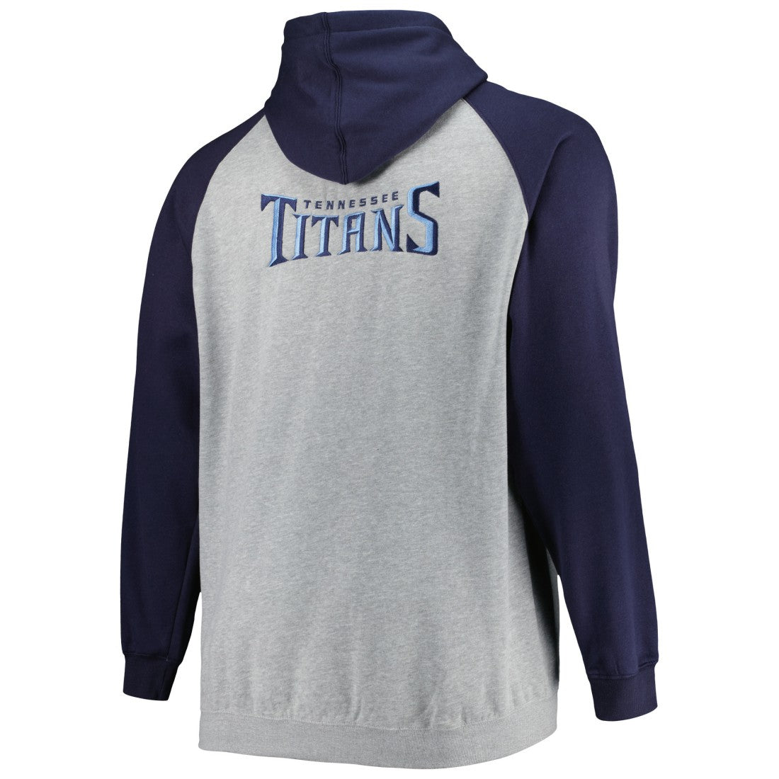 Big & Tall Fleece Raglan Full-Zip Hoodie Jacket - Tennessee Titans