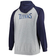 Big & Tall Fleece Raglan Full-Zip Hoodie Jacket - Tennessee Titans