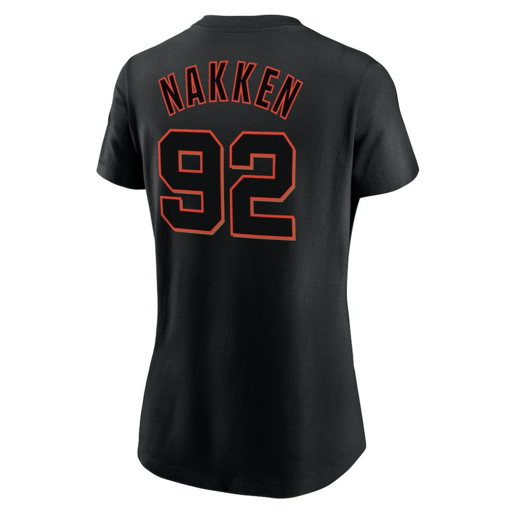 MLB Alyssa Nakken San Francisco Giants Nike Women's Name & Number T-Shirt