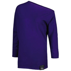 KIYA TOMLIN Women's Twisted Tri-Blend Asymmetrical 3/4-Dolman Sleeve Sweatshirt - Baltimore Ravens