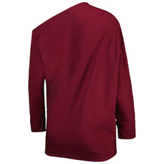 KIYA TOMLIN Women's Twisted Tri-Blend Asymmetrical 3/4-Dolman Sleeve Sweatshirt - Washington Commanders