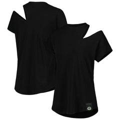 KIYA TOMLIN Women's Cut Out Tri-Blend Shirt - Green Bay Packers