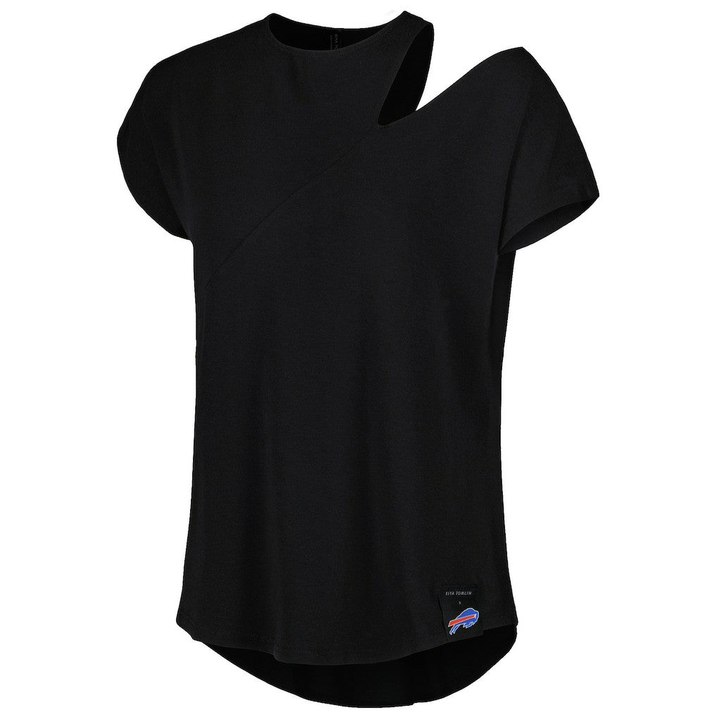 KIYA TOMLIN Women's Cut Out Tri-Blend Shirt - Pittsburgh Steelers