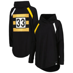 KIYA TOMLIN Women's Tri-Blend Raglan Pullover Sweatshirt - Pittsburgh Steelers