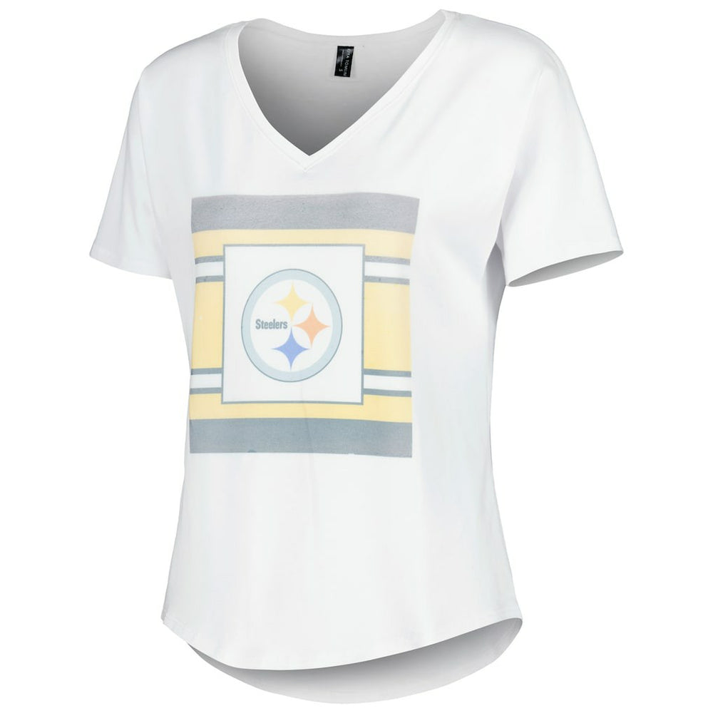 KIYA TOMLIN Women's Tri-Blend V-Neck T-Shirt - Pittsburgh Steelers