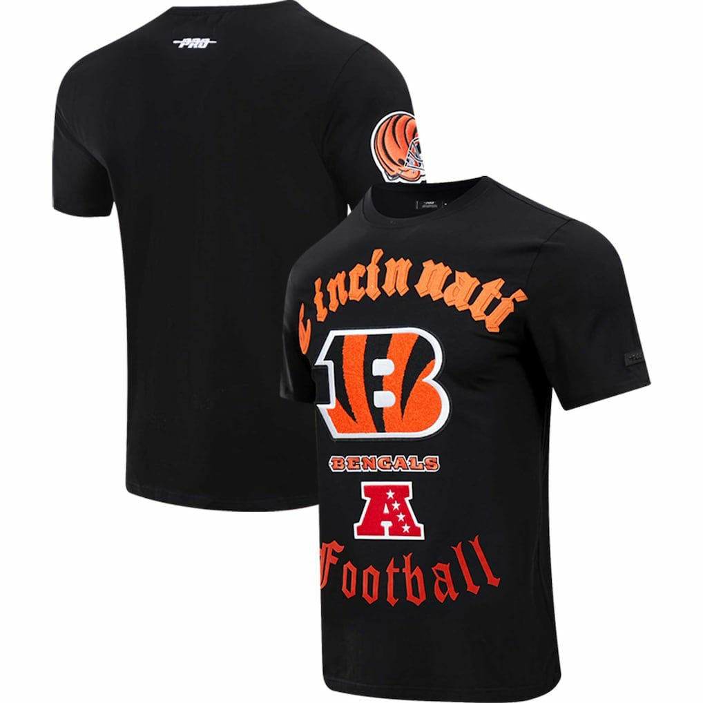 Pro Standard Old English T-Shirt - Cincinnati Bengals