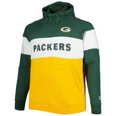 Big & Tall Current Team Colorblock Fleece Raglan Pullover Hoodie - Green Bay Packers