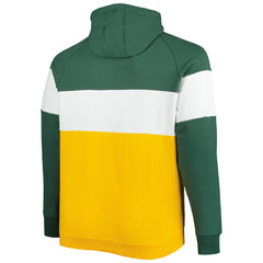 Big & Tall Current Team Colorblock Fleece Raglan Pullover Hoodie - Green Bay Packers