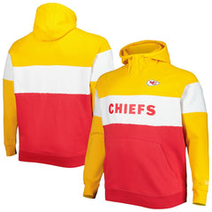 Big & Tall Current Team Colorblock Fleece Raglan Pullover Hoodie - Kansas City Chiefs