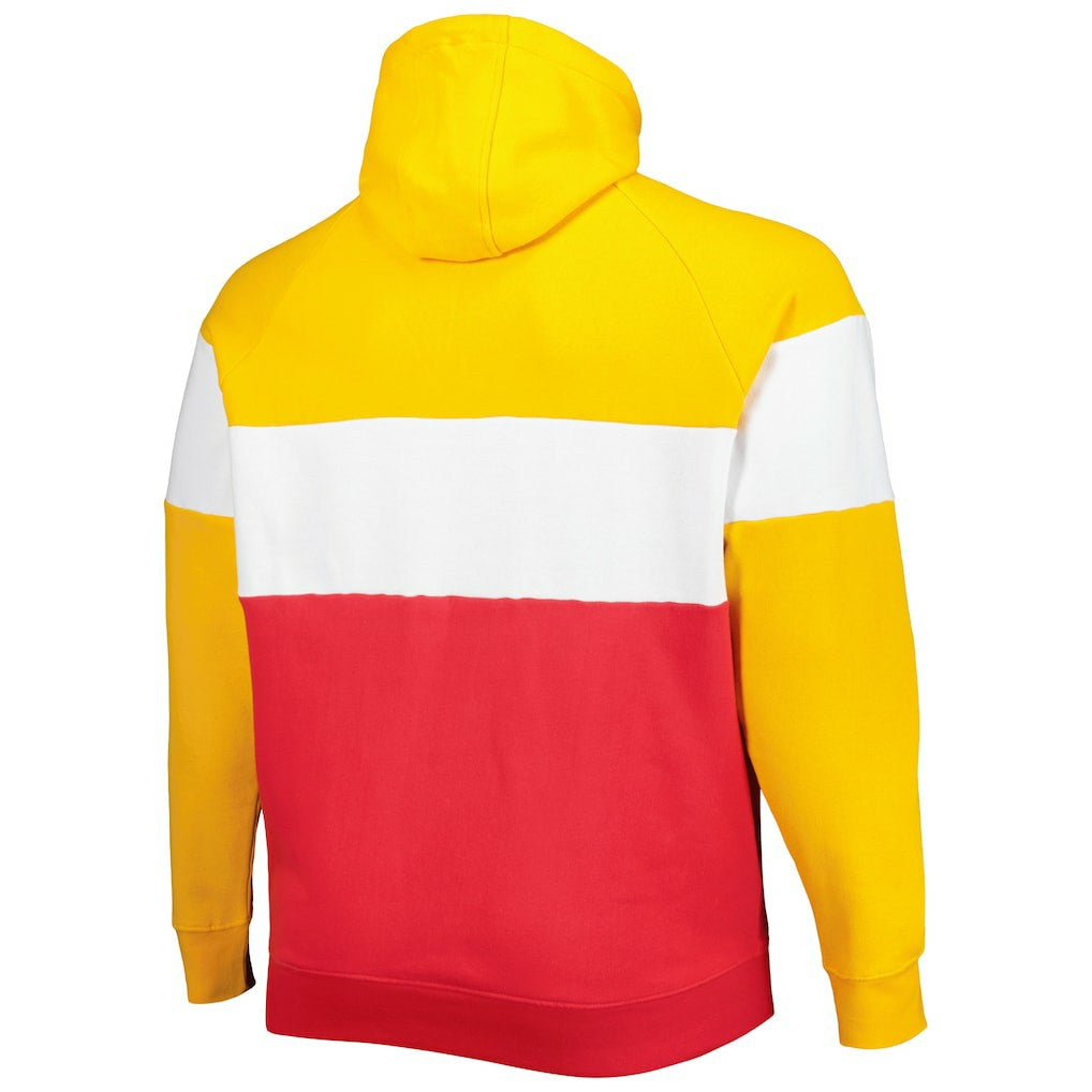 Big & Tall Current Team Colorblock Fleece Raglan Pullover Hoodie - Kansas City Chiefs