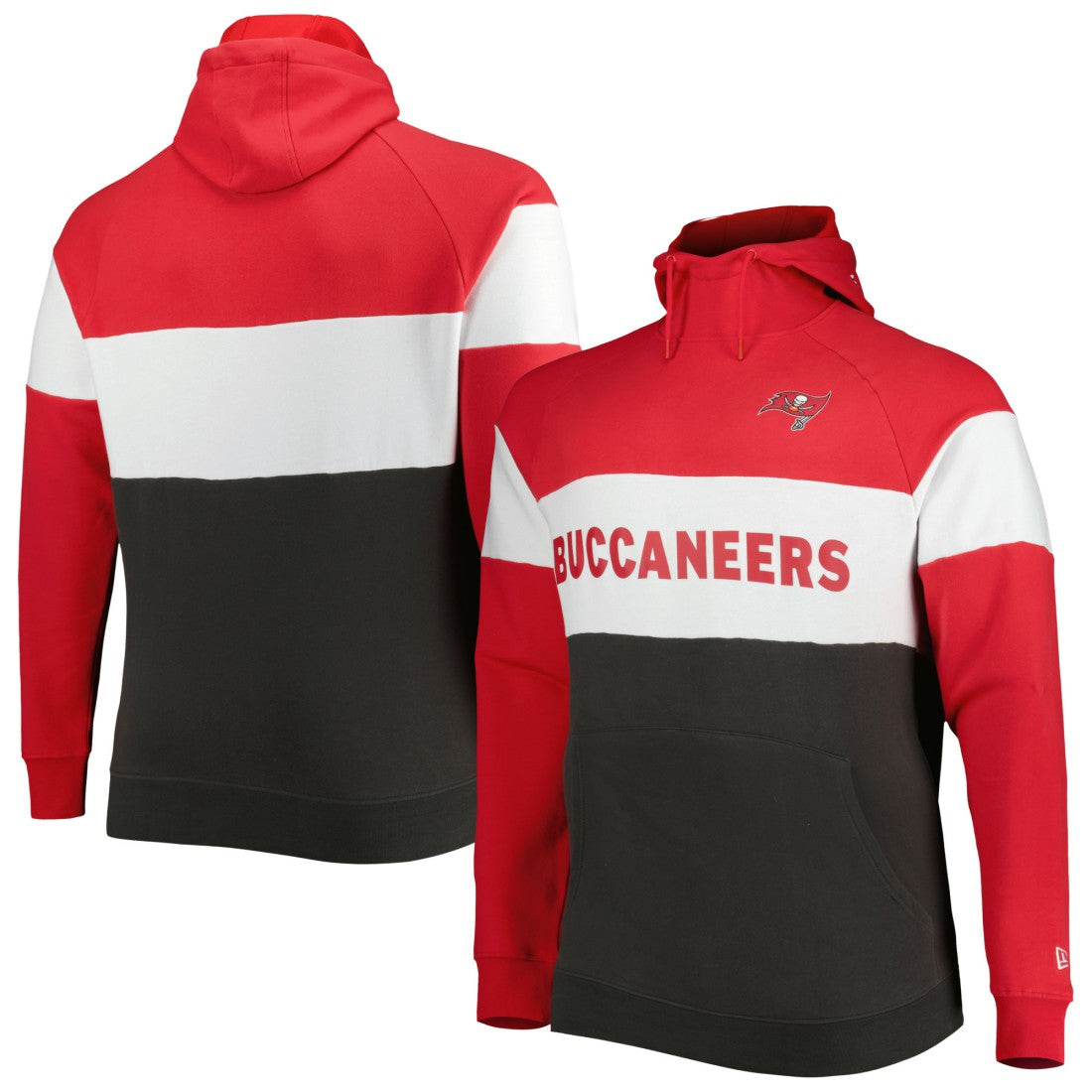 Big & Tall Current Colorblock Raglan Fleece Pullover Hoodie - Tampa Bay Buccaneers
