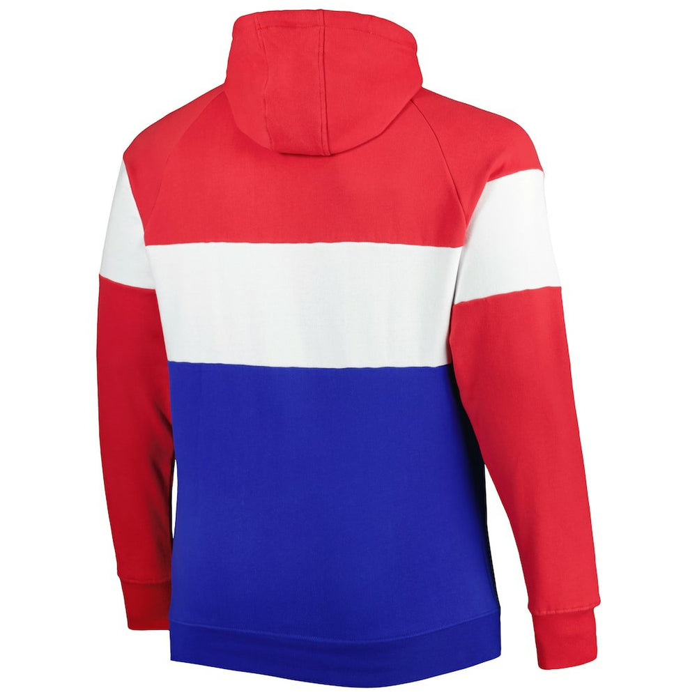 Big & Tall Throwback Colorblock Fleece Raglan Pullover Hoodie - Buffalo Bills
