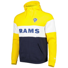 Colorblock Throwback Pullover Hoodie - Los Angeles Rams