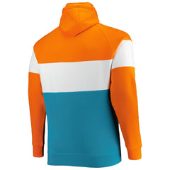 Big & Tall Throwback Colorblock Raglan Pullover Hoodie - Miami Dolphins