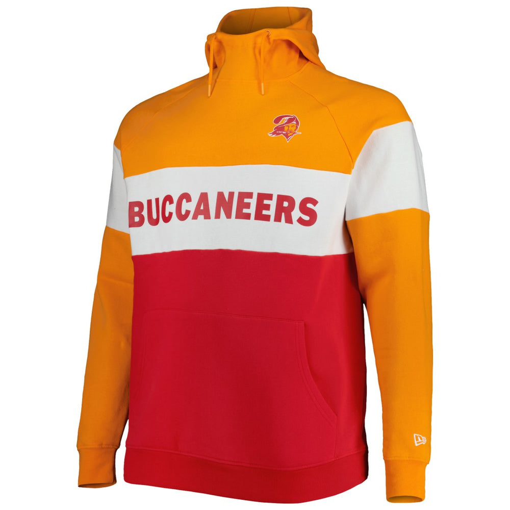 Big & Tall Throwback Colorblock Raglan Pullover Hoodie - Tampa Bay Buccaneers