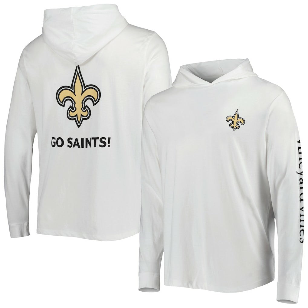 Vineyard Vines Local Long Sleeve Hoodie T-Shirt - New Orleans Saints