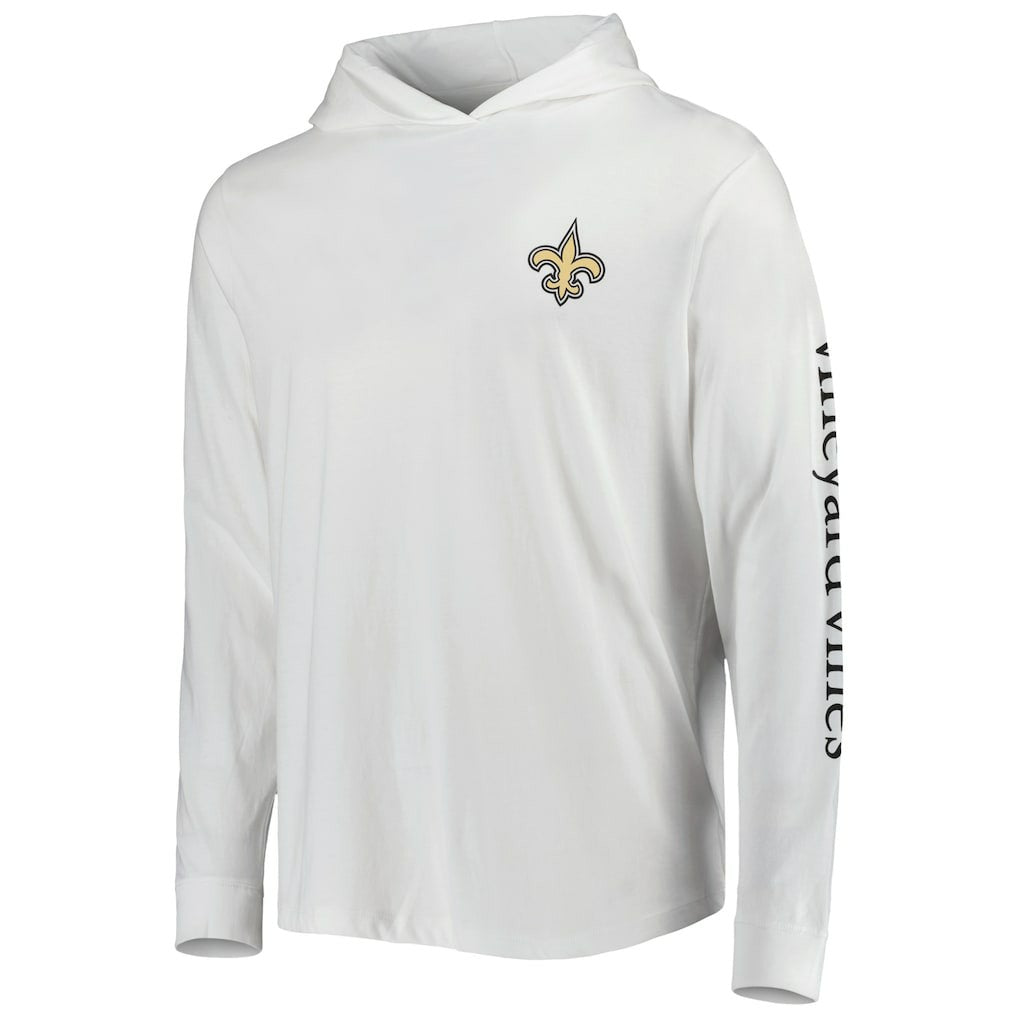 Vineyard Vines Local Long Sleeve Hoodie T-Shirt - New Orleans Saints