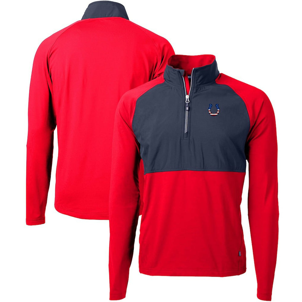 Cutter & Buck Adapt Eco Knit Hybrid Recycled Quarter-Zip Pullover Top - Indianapolis Colts