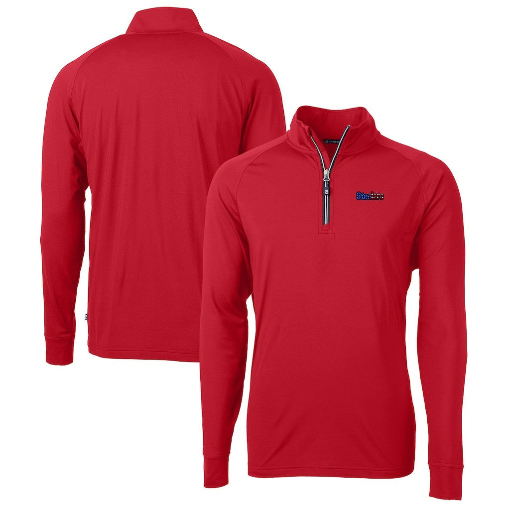 Cutter & Buck Team Adapt Eco Knit Hybrid Recycled Quarter-Zip Pullover Top - Pittsburgh Steelers