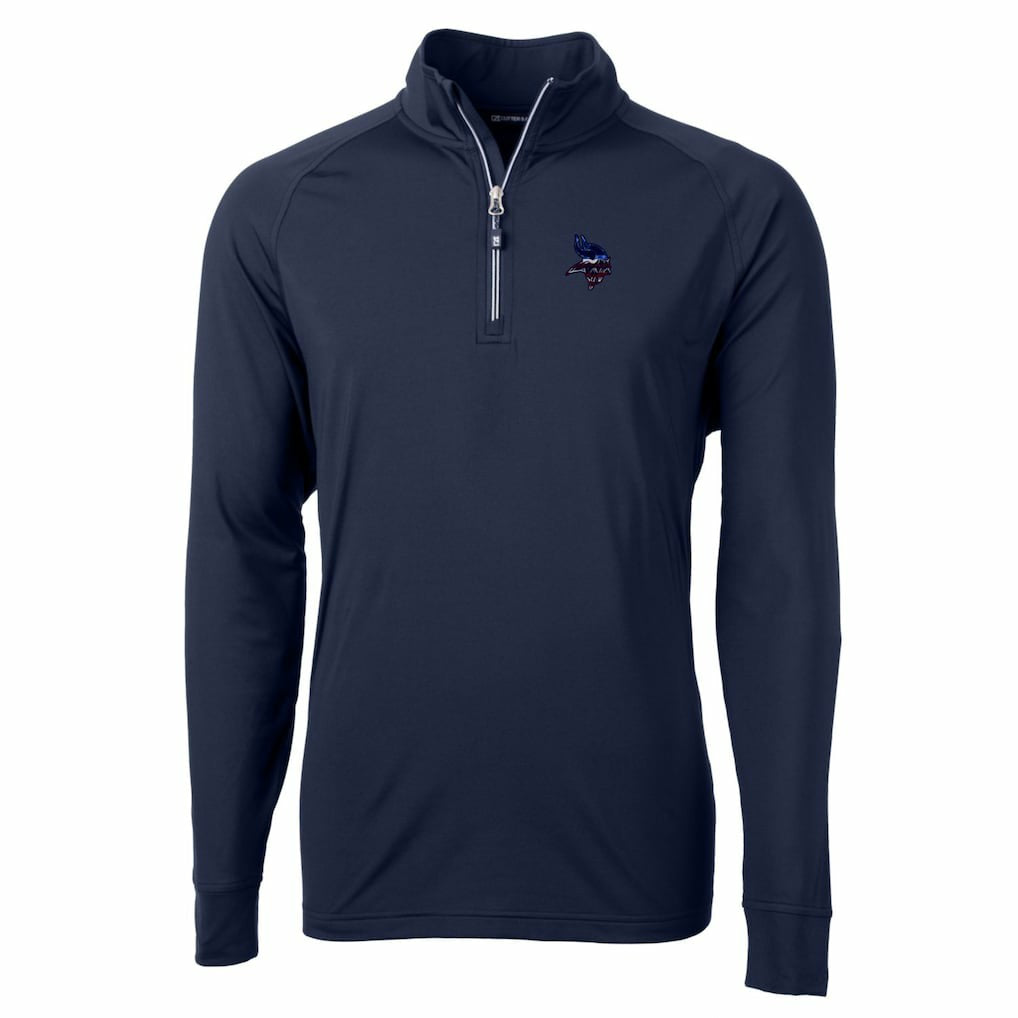 Cutter & Buck Team Adapt Eco Knit Hybrid Recycled Quarter-Zip Pullover Top - Minnesota Vikings