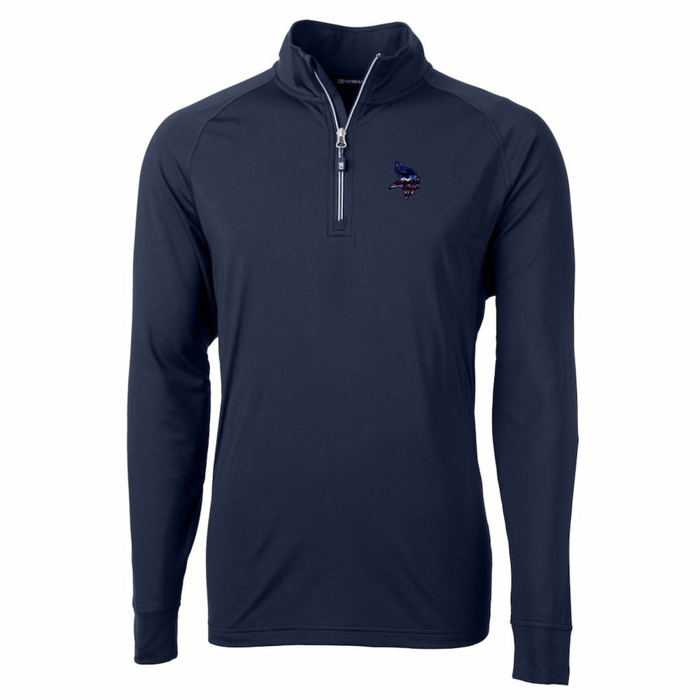 Cutter & Buck Team Adapt Eco Knit Hybrid Recycled Quarter-Zip Pullover Top - Minnesota Vikings