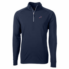 Cutter & Buck Big & Tall Adapt Eco Knit Stretch Recycled Quarter-Zip Pullover Top - Detroit Lions