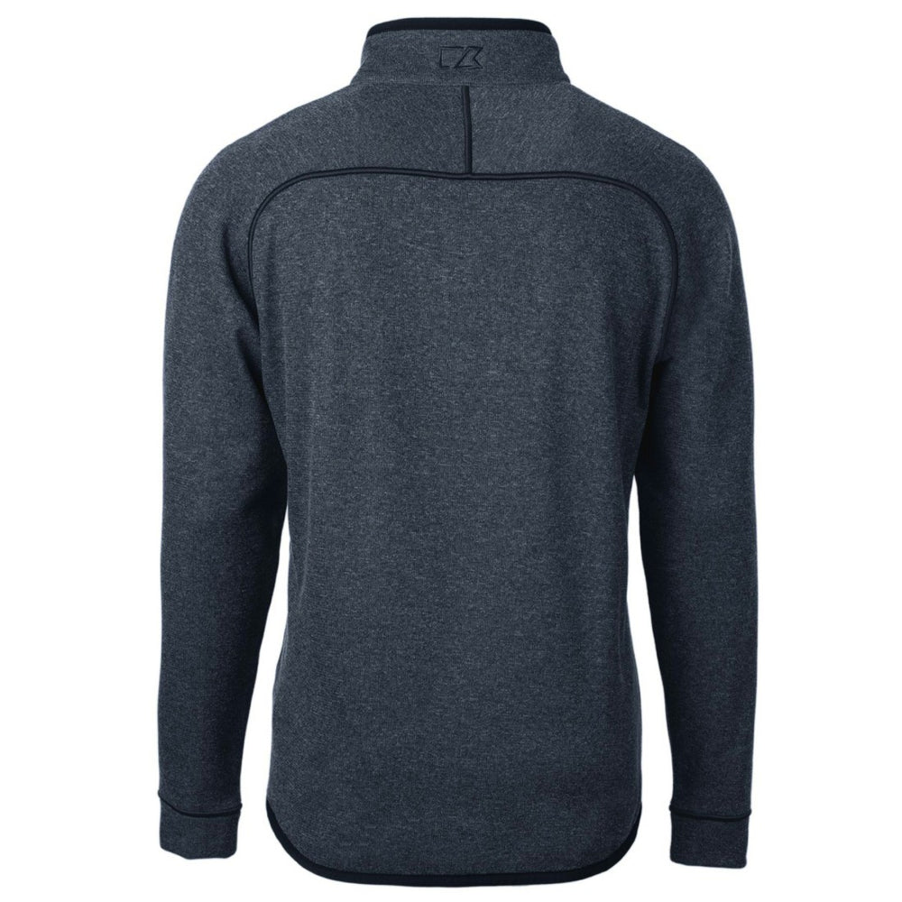 Cutter & Buck Big & Tall Mainsail Sweater Knit Half-Zip Pullover Jacket - Detroit Lions