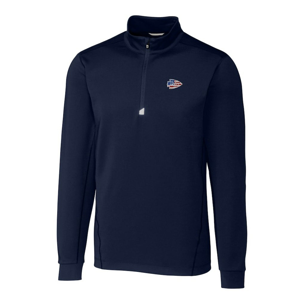 Cutter & Buck Big & Tall Traverse Stretch Quarter-Zip Pullover Top - Kansas City Chiefs