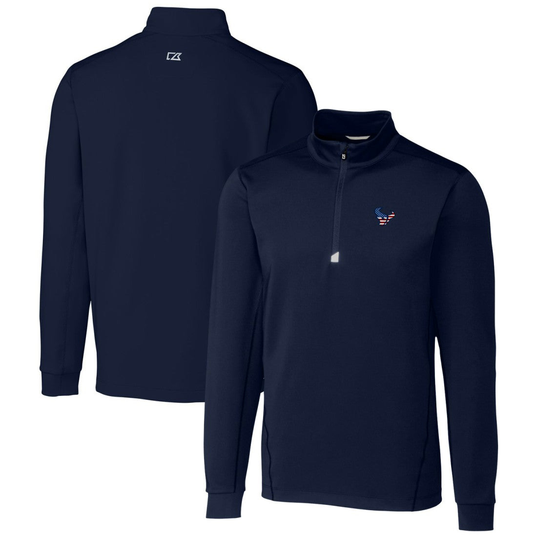 Cutter & Buck Big & Tall Traverse Stretch Quarter-Zip Pullover Top - Houston Texans