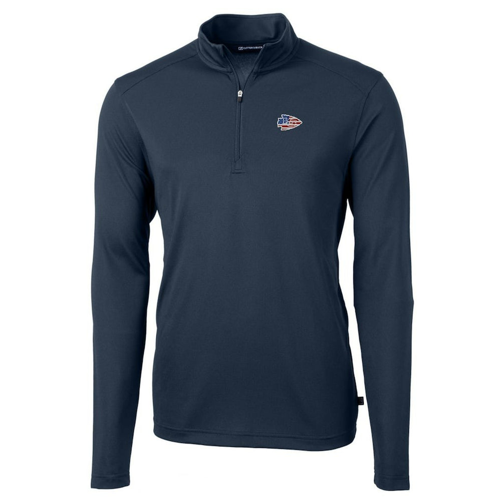 Cutter & Buck Big & Tall Virtue Eco Pique Recycled Quarter-Zip Jacket - Kansas City Chiefs