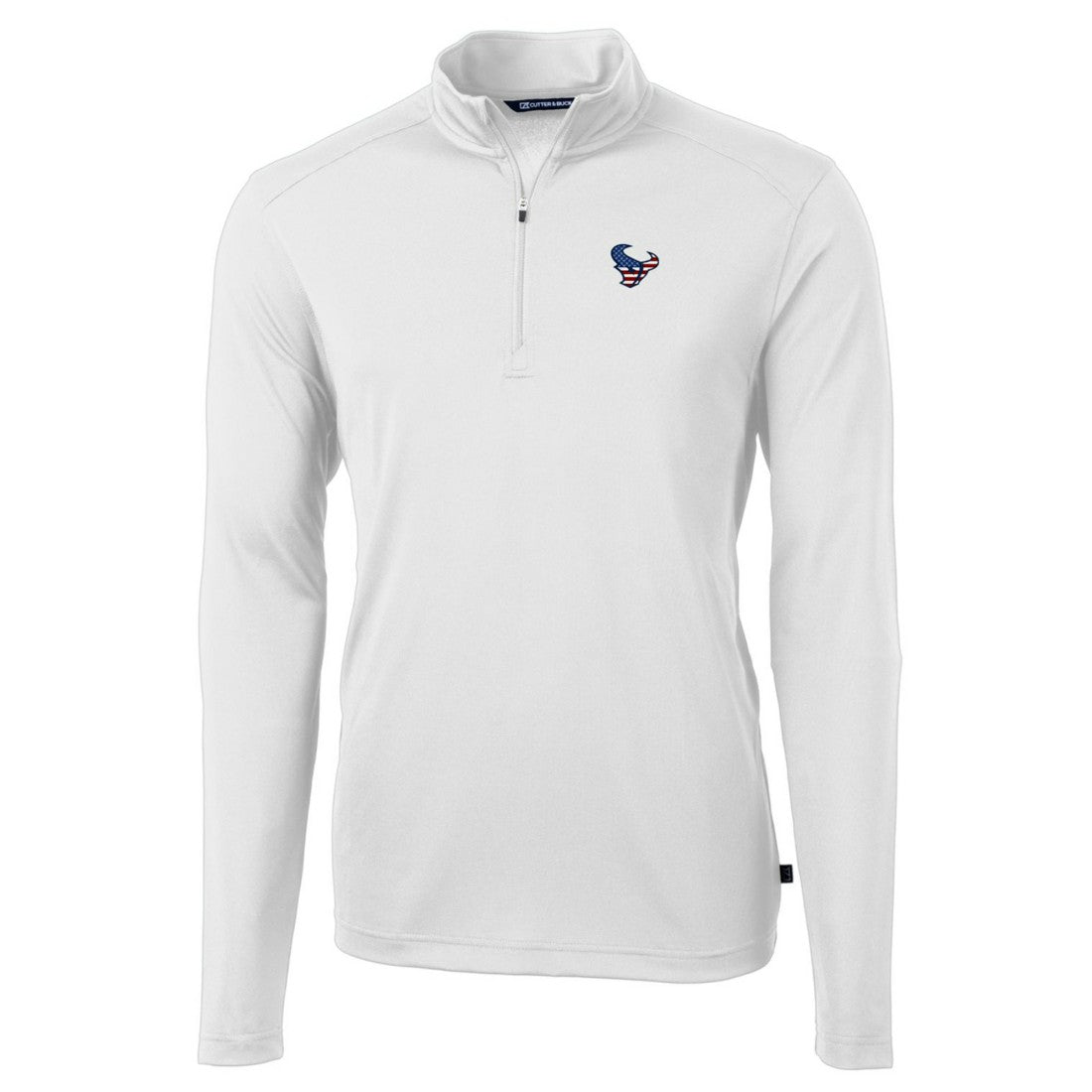 Cutter & Buck Big & Tall Virtue Eco Pique Recycled Quarter-Zip Jacket - Houston Texans