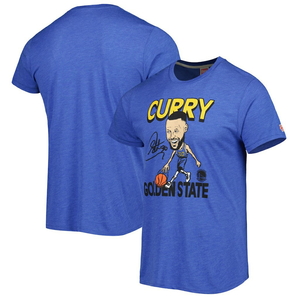 NBA Stephen Curry Golden State Warriors Homage Player Caricature Tri-Blend T-Shirt sale