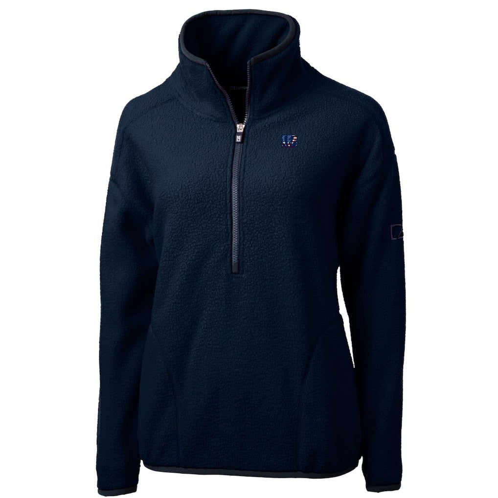 Cutter & Buck Women's Americana Cascade Eco Sherpa Fleece Half-Zip Pullover Jacket - Cincinnati Bengals