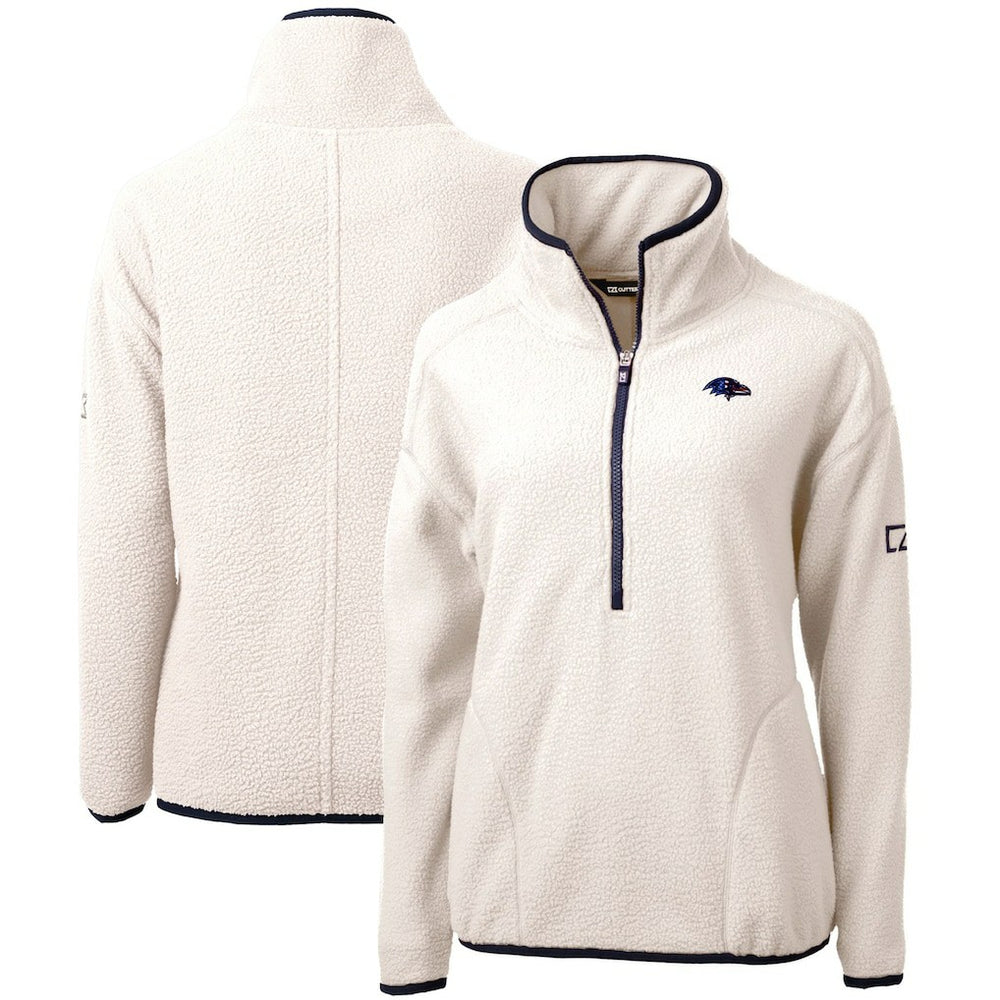 Cutter & Buck Women's Americana Cascade Eco Sherpa Fleece Half-Zip Pullover Jacket - Baltimore Ravens