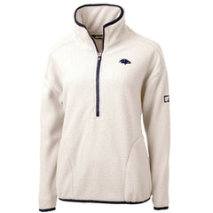 Cutter & Buck Women's Americana Cascade Eco Sherpa Fleece Half-Zip Pullover Jacket - Baltimore Ravens