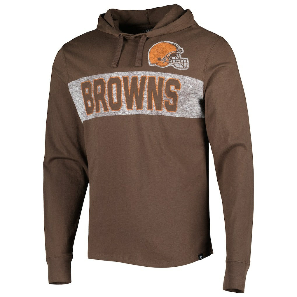 '47 Field Franklin Hooded Long Sleeve T-Shirt - Cleveland Browns