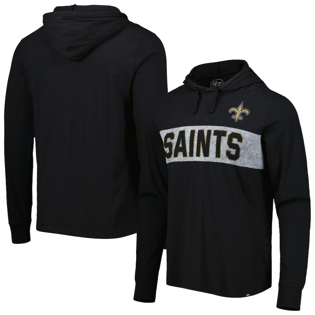 '47 Field Franklin Hooded Long Sleeve T-Shirt - New Orleans Saints