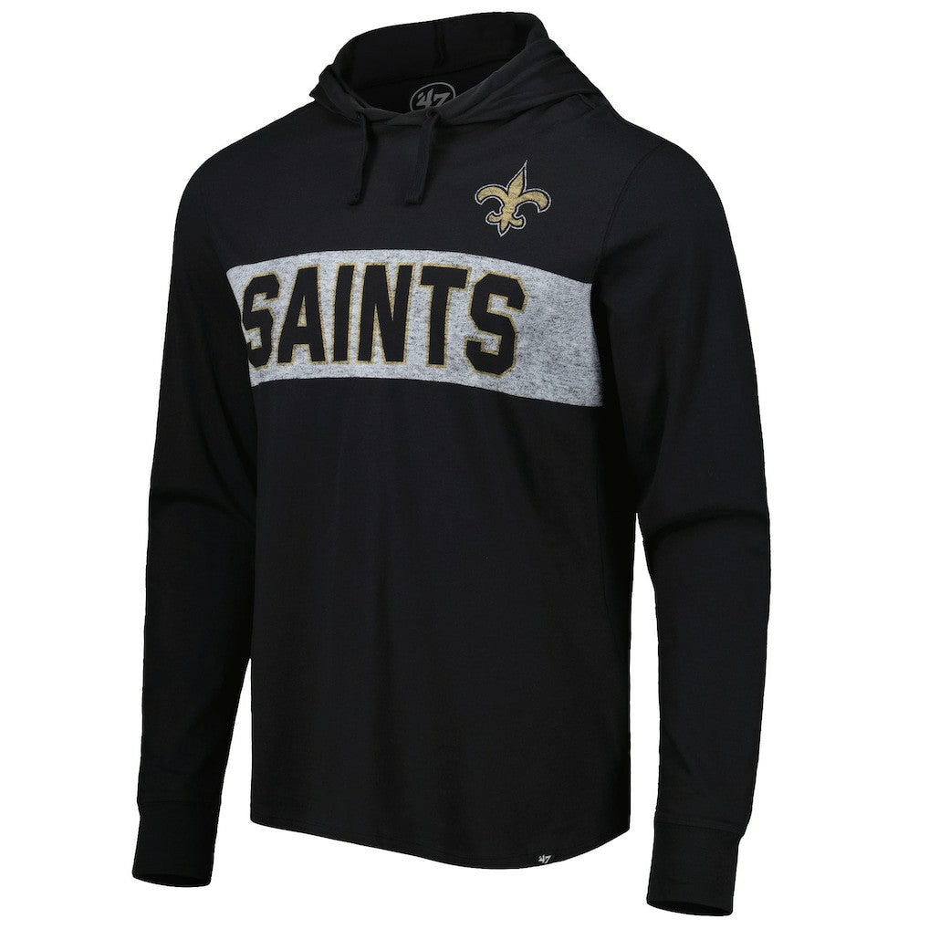 '47 Field Franklin Hooded Long Sleeve T-Shirt - New Orleans Saints