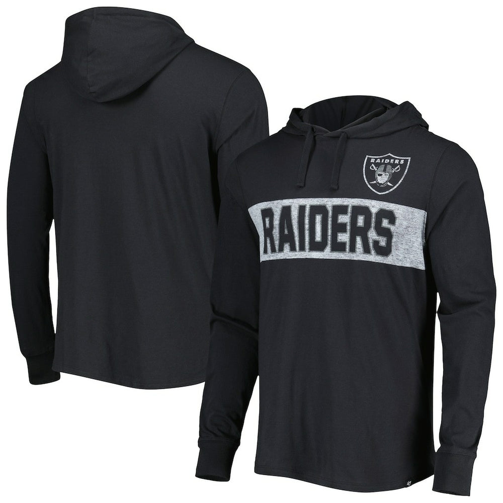 '47 Field Franklin Hooded Long Sleeve T-Shirt - Las Vegas Raiders