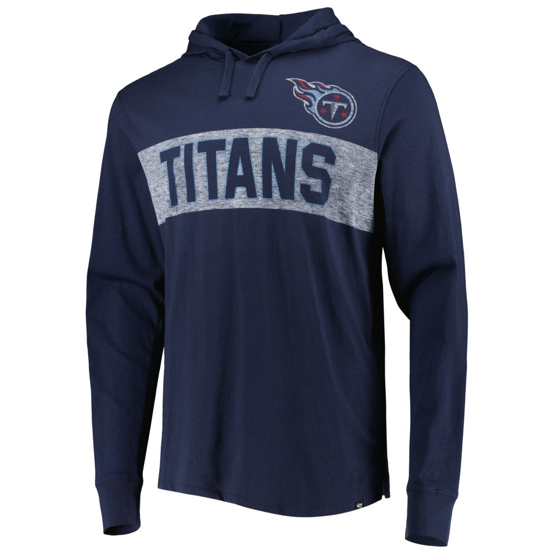 '47 Field Franklin Hooded Long Sleeve T-Shirt - Tennessee Titans