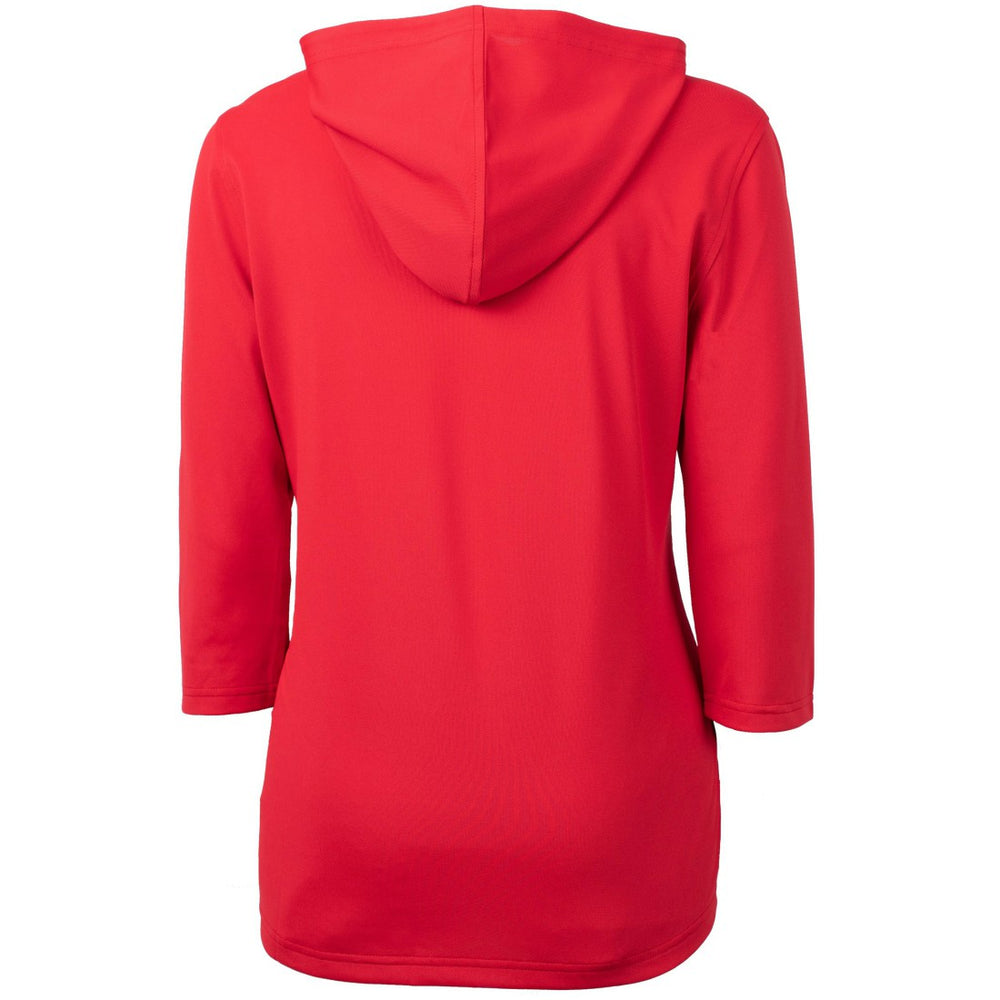 Cutter & Buck Women's Virtue Eco Pique 3/4 Sleeve Half-Zip Pullover Hoodie - Houston Texans