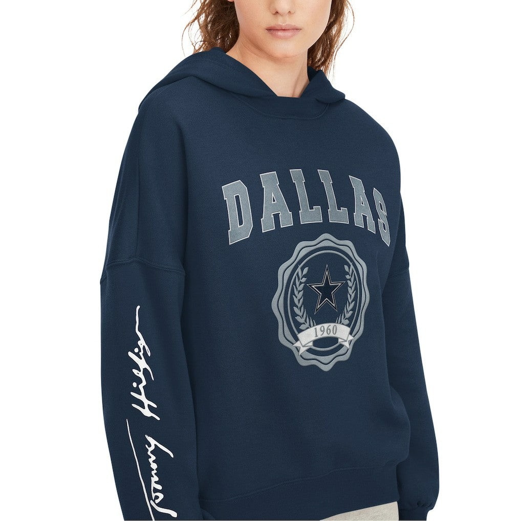 Tommy Hilfiger Women's Becca Dropped Shoulders Pullover Hoodie - Dallas Cowboys