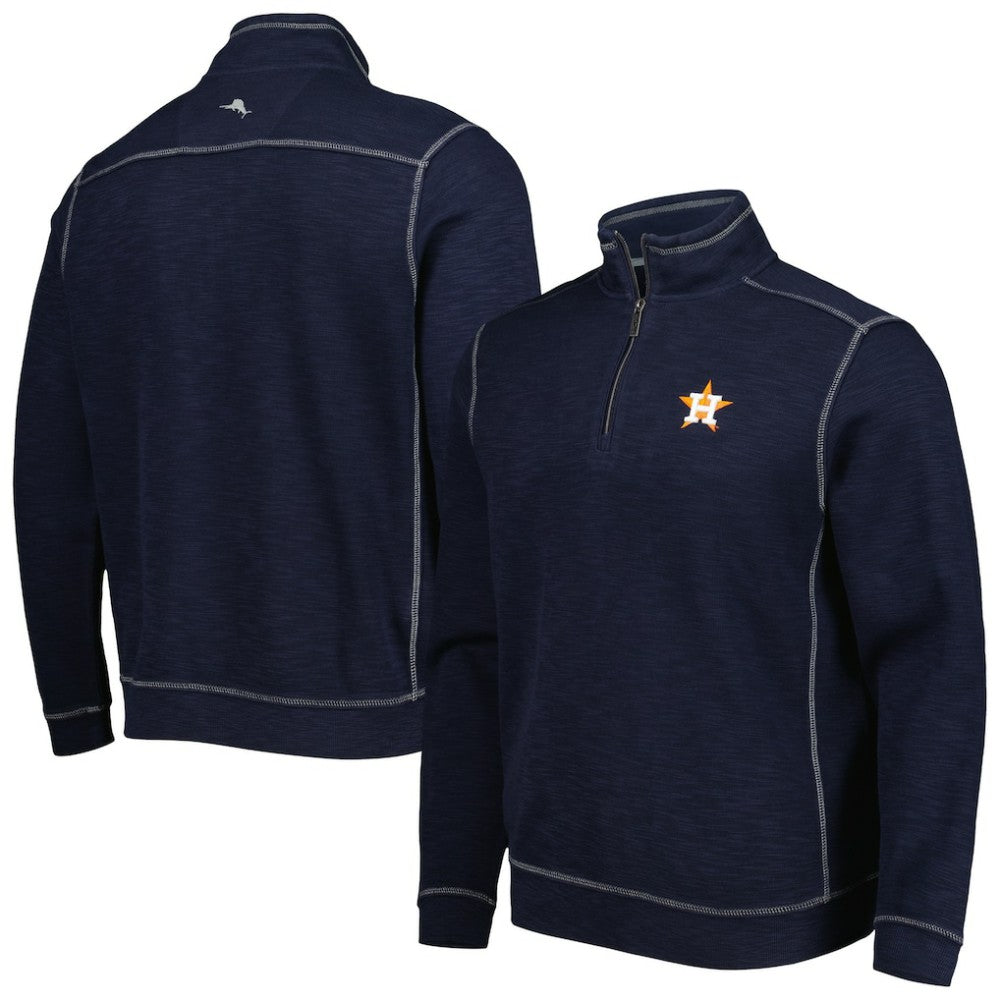 MLB Houston Astros Tommy Bahama Tobago Bay Tri-Blend Quarter-Zip Sweatshirt