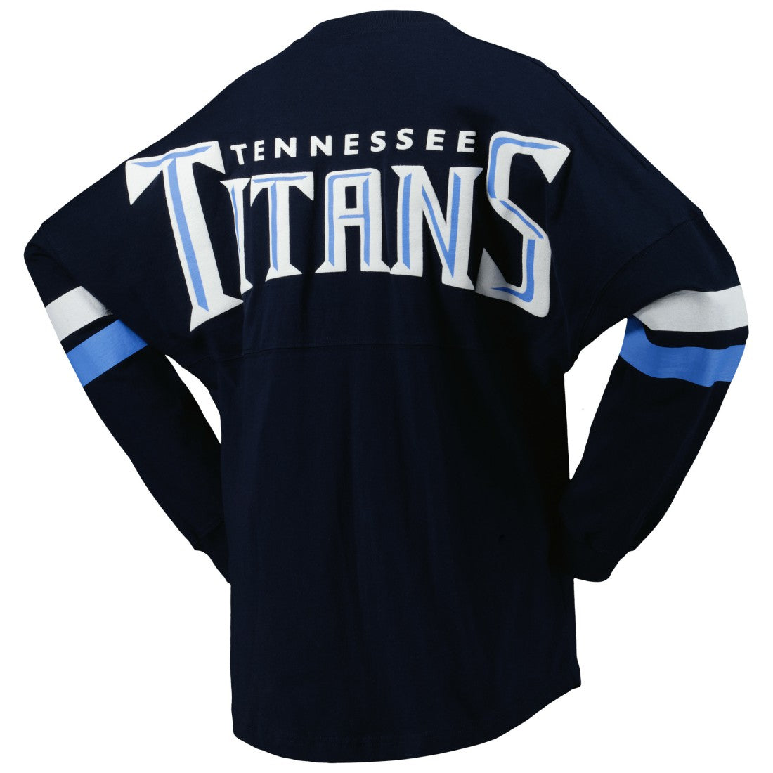 Women's Spirit Jersey Lace-Up V-Neck Long Sleeve T-Shirt - Tennessee Titans