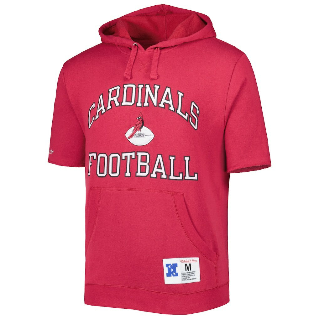 Washed Short Sleeve Pullover Hoodie - Arizona Cardinals