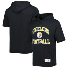 Washed Short Sleeve Pullover Hoodie - Pittsburgh Steelers