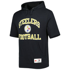 Washed Short Sleeve Pullover Hoodie - Pittsburgh Steelers