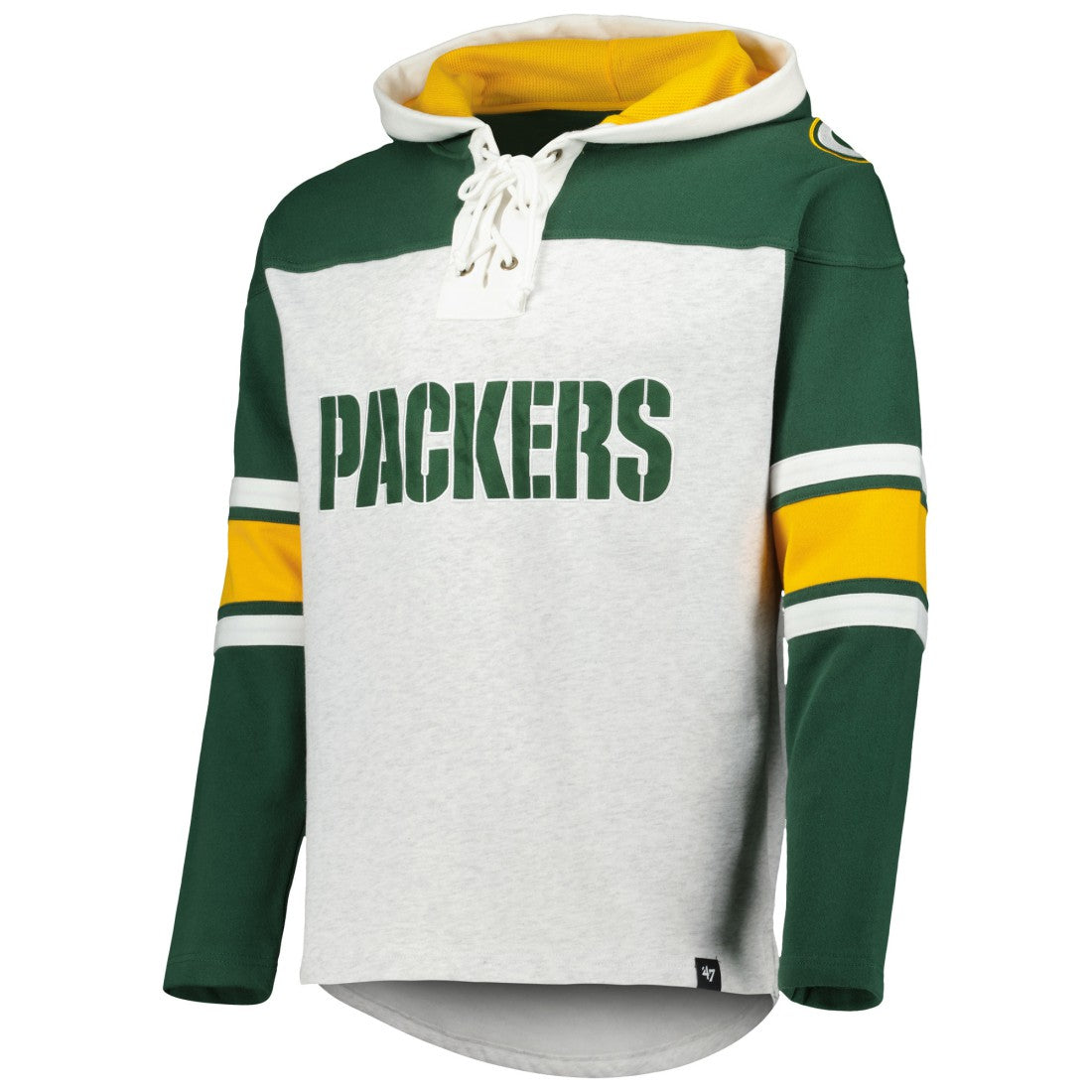 '47 Gridiron Lace-Up Pullover Hoodie - Green Bay Packers
