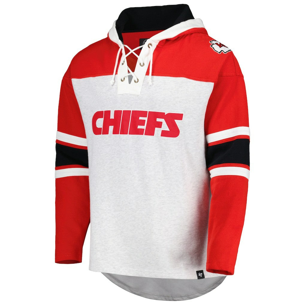'47 Gridiron Lace-Up Pullover Hoodie - Kansas City Chiefs